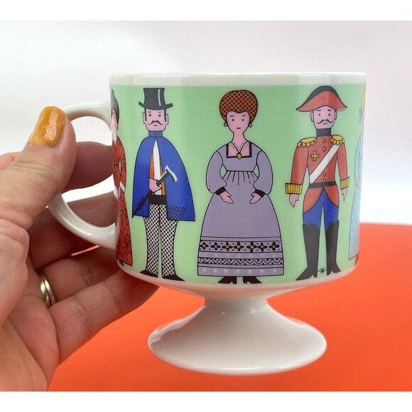 Vintage 70s coffee cup, Irish coffee, ceramic footed mug, Japan - Picture 1 of 10